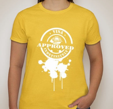 Visa Approved Indefinitely Tee (Yellow & White)